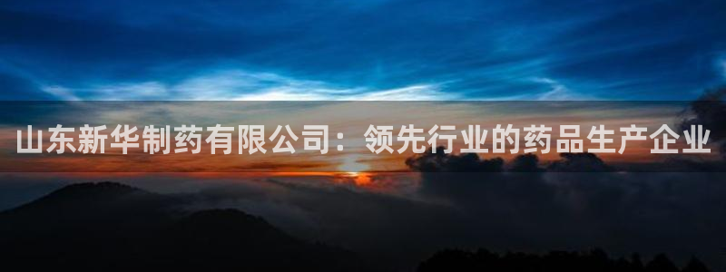 九游老哥俱乐部登录：山东新华制药有限公司：领先行业的药品生产企业