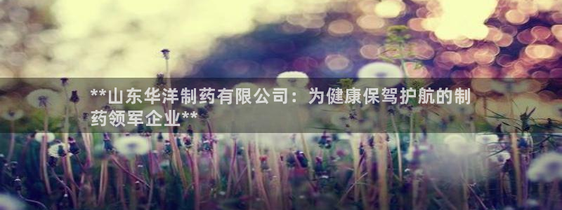 9游会老哥：**山东华洋制药有限公司：为健康保驾护航的制
药领军企业**