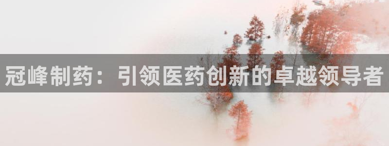 ag九游会老哥：冠峰制药：引领医药创新的卓越领导者