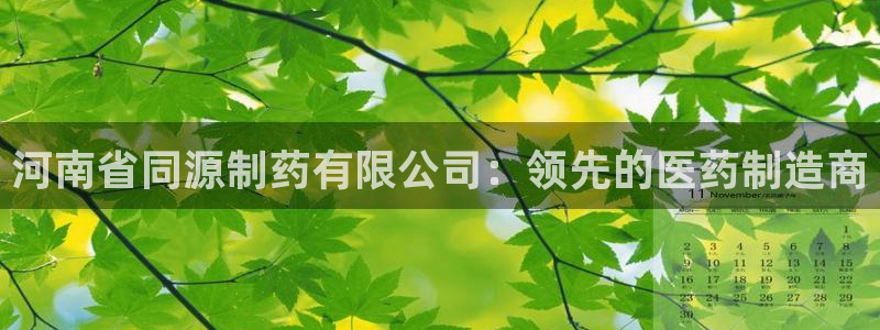 九游会老哥俱乐部必备的交流社区论坛：河南省同源制药有限公司：领先的医药制造商
