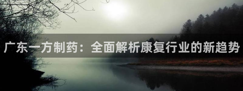 九游会老哥俱乐部官网首页：广东一方制药：全面解析康复行业的新趋势